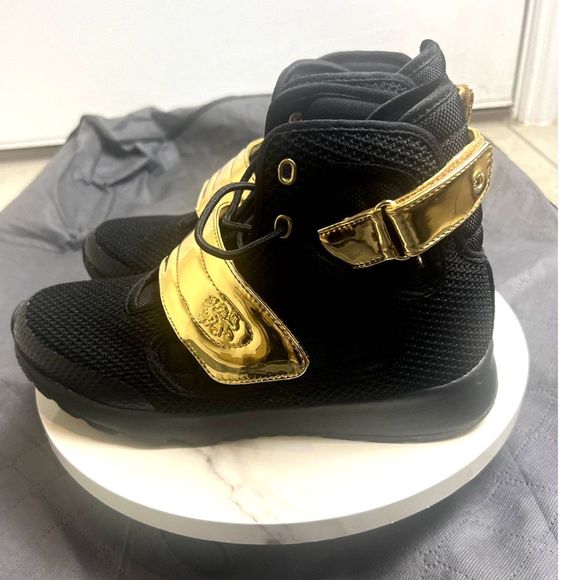 VLADO Men's Atlas 3 High-Top Casual Sneakers Modern Black & Gold SZ 7.5: NWOT - Picture 7 of 14